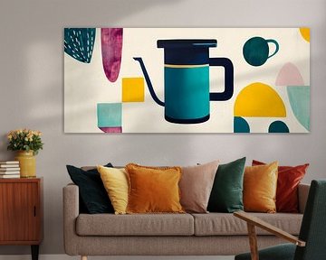 Play of colours in the jug - Creative coffee jug artwork by Poster Art Shop