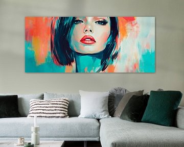 Play of colours of the soul - Portrait lips from dreams - F by Poster Art Shop
