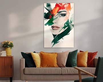 Play of colours of the soul - Portrait by Poster Art Shop