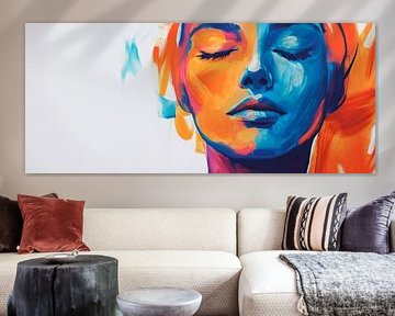 Play of colours of silence - Portrait Waves of emotion - Ges by Poster Art Shop