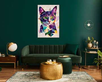 Coloured cat's eye - geometric art by Poster Art Shop