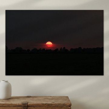 Zonsondergang in Friesland