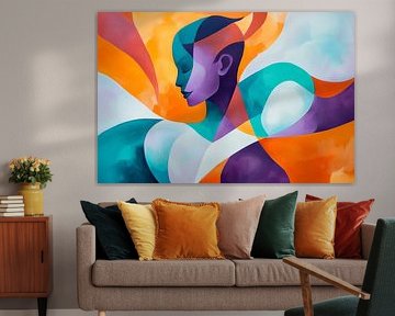 Gekleurde Stilte - Vrouwelijke ElegantieGeluid van Stilte - Kleur van Poster Art Shop