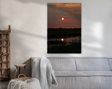 Zonsondergang in Friesland sur Fotografie Sybrandy