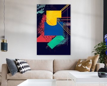 Colour symphony of geometry Shapes in the play of colours Kre by Poster Art Shop
