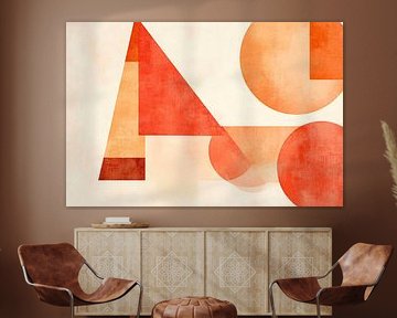 Shapes in fire - geometric harmony by Poster Art Shop