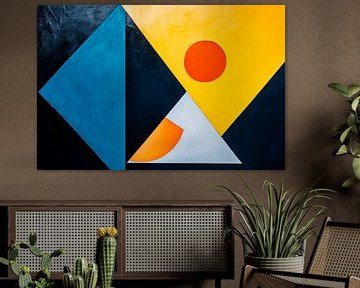 Shapes of light - play of colours in geometry Harmonious co by Poster Art Shop