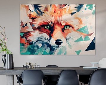 Fox in a frenzy of colour - Creative energy by Poster Art Shop