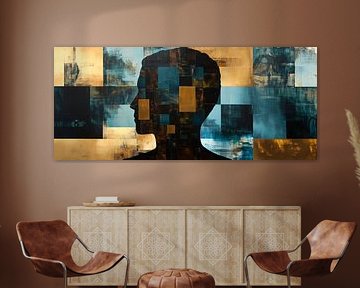 Mental fragmentation - Silhouette Silent colours - Mens by Poster Art Shop
