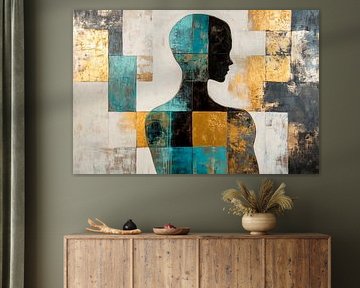 Mysterious silhouette - artwork Colours in the shade - by Poster Art Shop