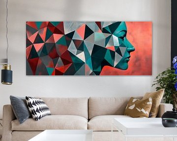 Geometry of thoughts - Portrait Colour play of the soul - by Poster Art Shop