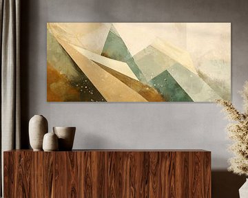 Geometrie van stilte - Zachte bergen van Poster Art Shop