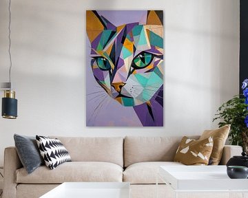 Geometrische elegantie - katerlook van Poster Art Shop