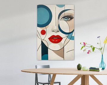 Élégance géométrique - Jeu de portraits sur Poster Art Shop