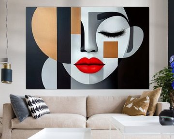 Élégance géométrique - Grâce masculine Beauté tranquille - sur Poster Art Shop