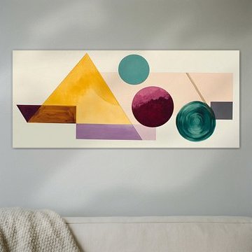 Geometrische Harmonie – Farben Spiel  Pyramide der Zeit –  von Poster Art Shop
