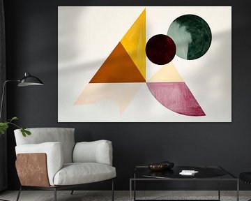 Geometric harmony - play of colours by Poster Art Shop
