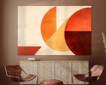 Geometric harmonies - earth tones by Poster Art Shop
