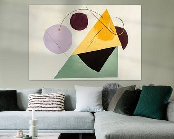 Harmonies géométriques - jeu de couleurs sur Poster Art Shop
