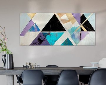 Geometric melody - Play of colours Triangular dreams - From by Poster Art Shop