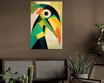 Geometrische pracht - Tukantraum van Poster Art Shop