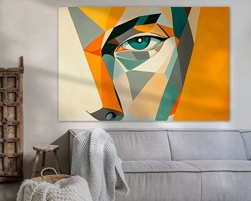 Geometric soul - play of colours One in the facets - by Poster Art Shop