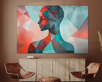Geometric soul - play of colours of silence by Poster Art Shop