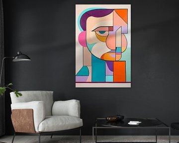 Geometric soul glimpses - play of colours by Poster Art Shop