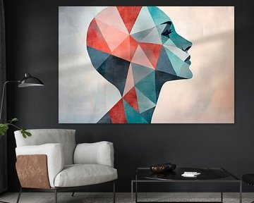 Geometric dreams - Abstract profiles by Poster Art Shop