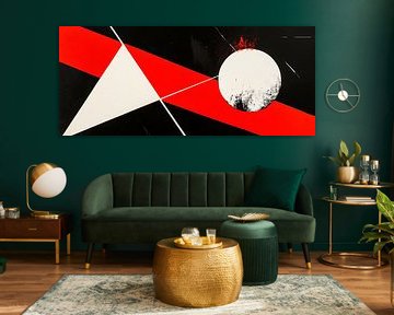 Rêves géométriques - Dimensions rouges sur Poster Art Shop