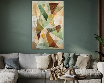 Geometric dreams in earthy tones Angular harmony in soft colours by Poster Art Shop