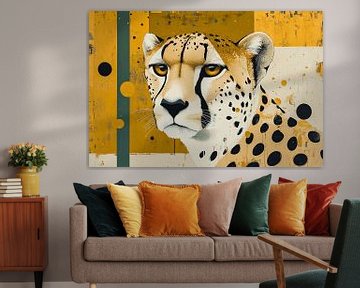 Moderne cheeta kunst in kleur van Imperial Art House