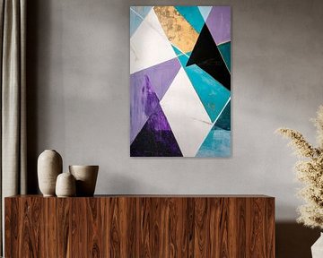 Geometric play of colours - Abstract Crystalline dreams - by Poster Art Shop