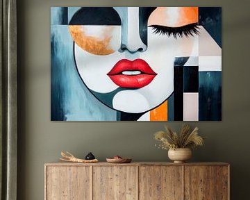 Gezicht van kleuren - Moderne elegantie van Poster Art Shop