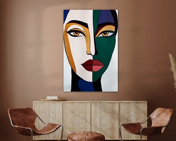 Visage des couleurs - Masques de l'âme sur Poster Art Shop