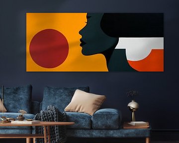 Gesicht der Farben – Silhouette im Licht von Poster Art Shop