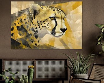 Geometrische cheeta in modern design van Imperial Art House