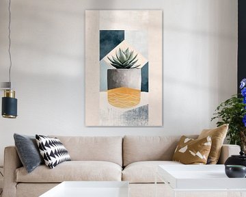 Grün und Geometrie – Pflanzenkunst von Poster Art Shop