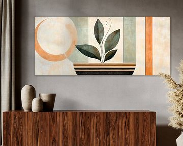 Groene elegantie - flora in de kamer van Poster Art Shop
