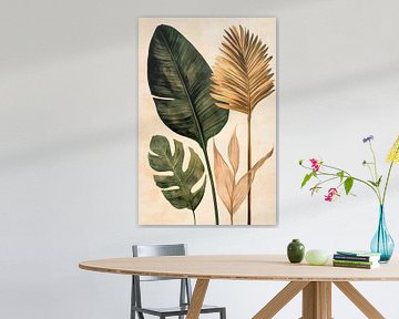 Green harmonies - foliage art by Poster Art Shop