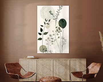 Grüne Harmonien – Botanische Eleganz von Poster Art Shop