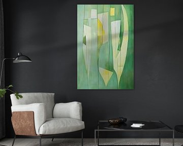 Grüne Harmonie – Abstrakte Formenspiele von Poster Art Shop