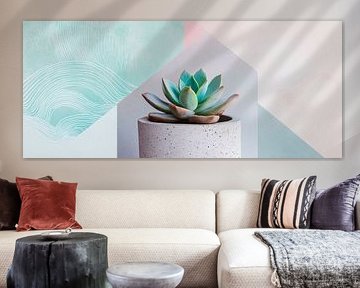 Grüne Ruhe – Elegante Sukkulente  Wüstenzauber – Stilvoll von Poster Art Shop