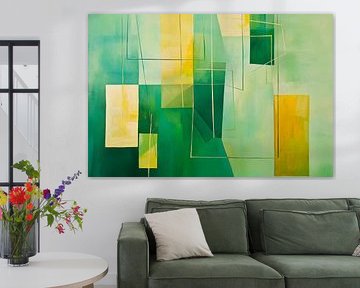 Grüner Traum – Abstrakte Komposition von Poster Art Shop