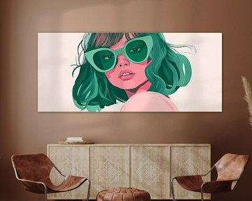 Green dreams - Stylish beauty Sunbeams in the Glan by Poster Art Shop