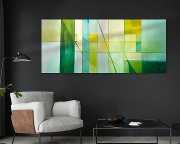 Green play of light - Abstract harmony by Poster Art Shop
