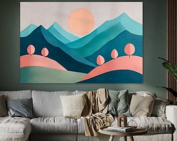 Harmonien der sanften Hügel von Poster Art Shop