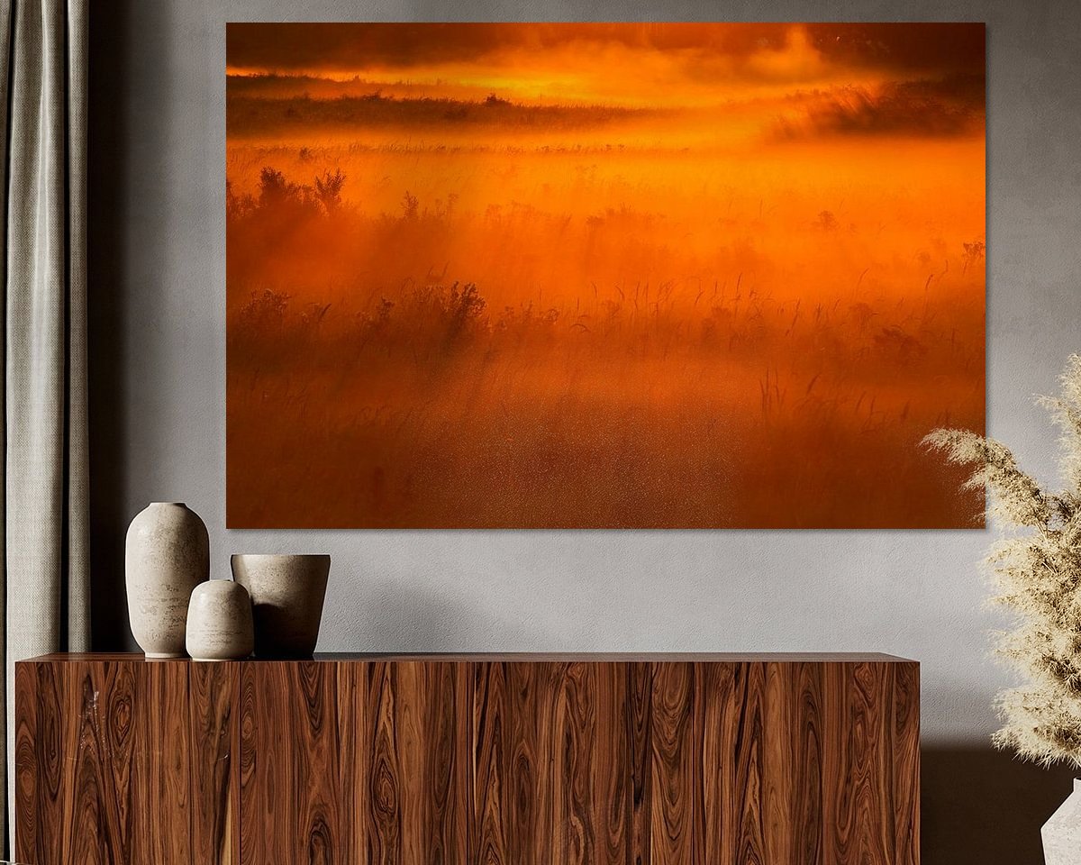 Voorbeeld van het werk in een kamer