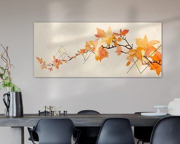 Herbstmelodie – Farbenspiel der Blätter von Poster Art Shop