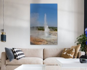 Geysir im Yellowstone-Nationalpark, USA von Jeroen van Deel